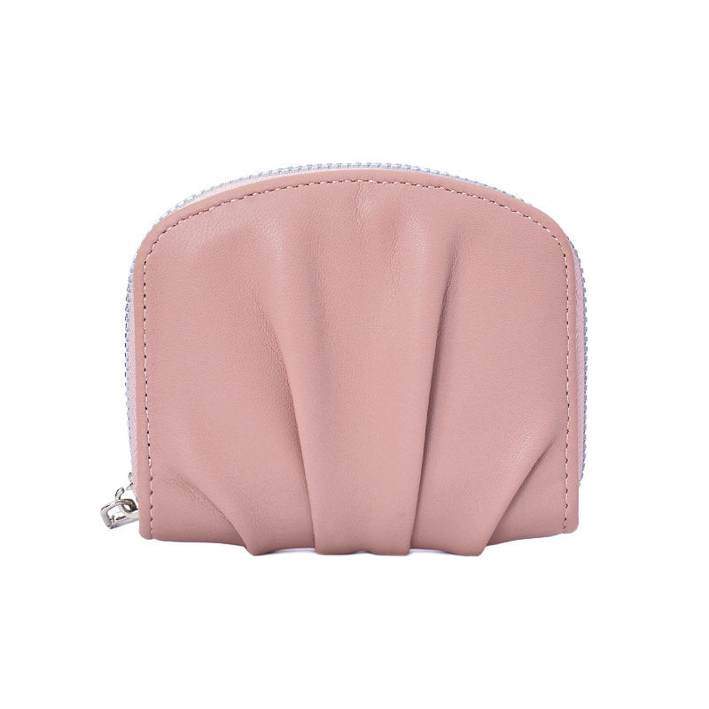 Women’s Pleated PU Leather Coin Purse