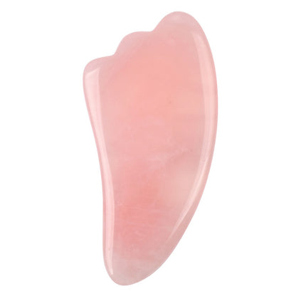 Natural Rose Quartz Gua Sha Facial Massage Tool