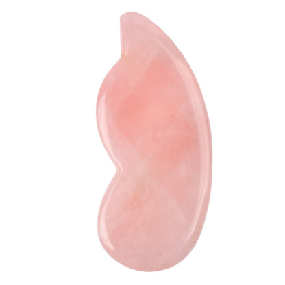 Natural Rose Quartz Gua Sha Facial Massage Tool