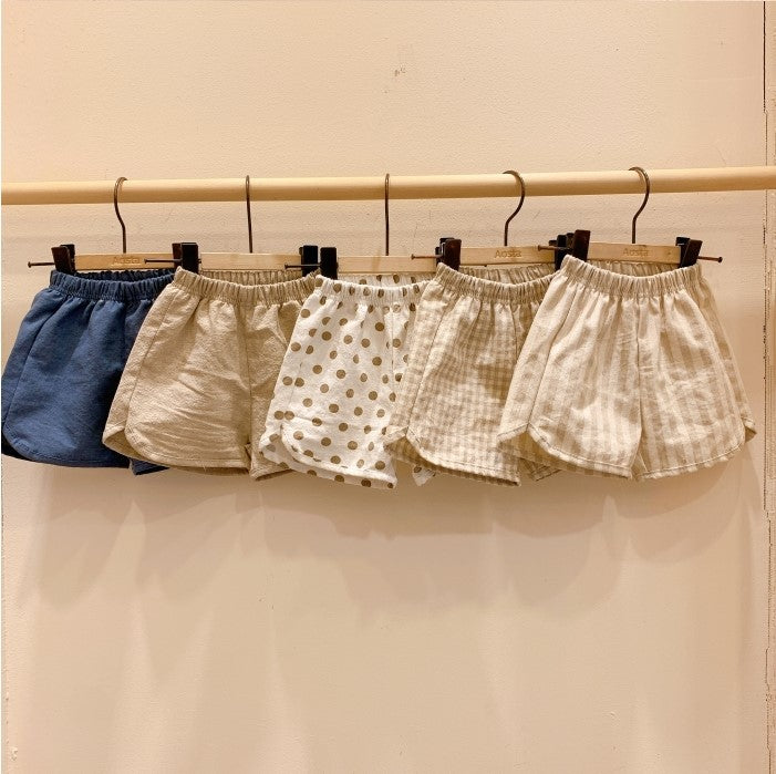 100% Cotton Kids Korean Style Shorts - Unisex Class A Breathable Summer Bottoms