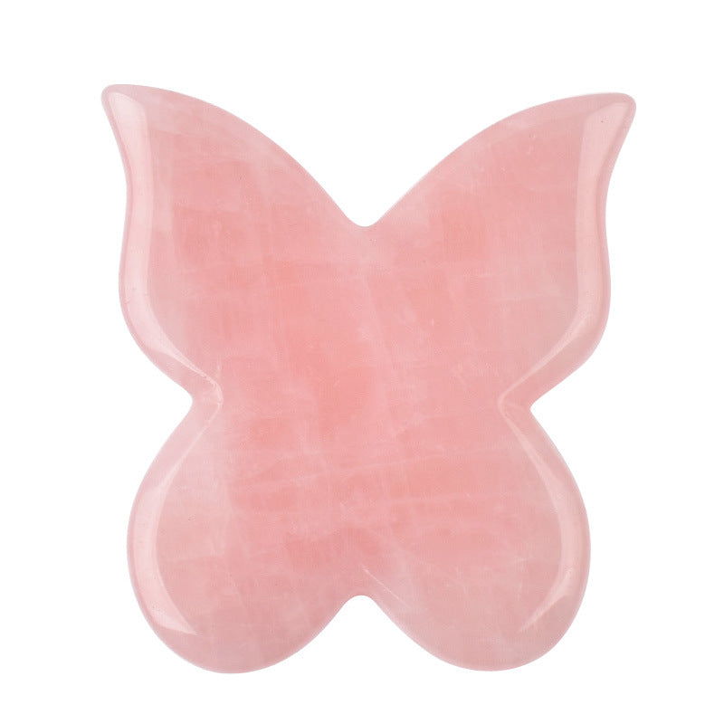 Natural Rose Quartz Gua Sha Facial Massage Tool