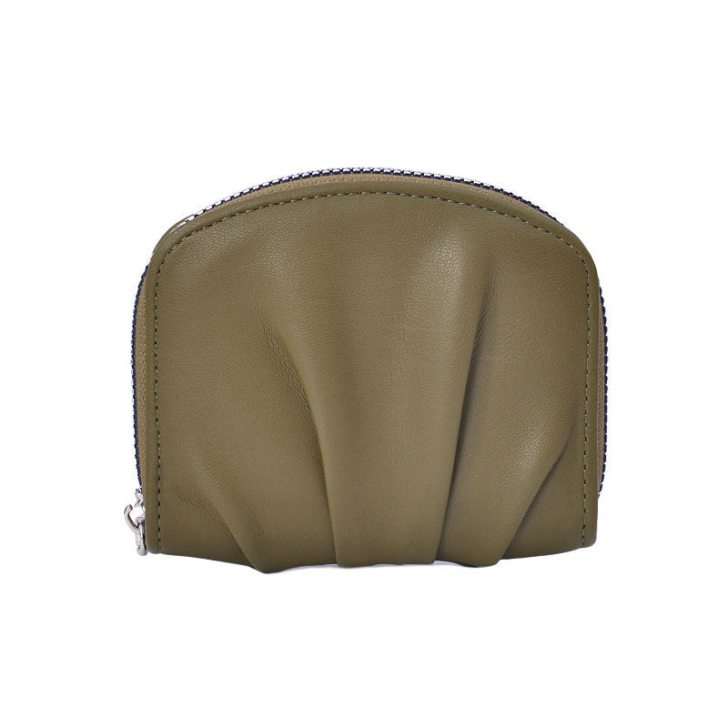 Women’s Pleated PU Leather Coin Purse