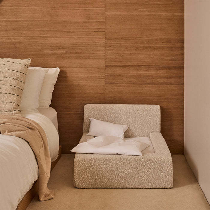 Pet Dog Bed - Bouclé Fabric Rectangular Thickened Mattress (Marshmallow)