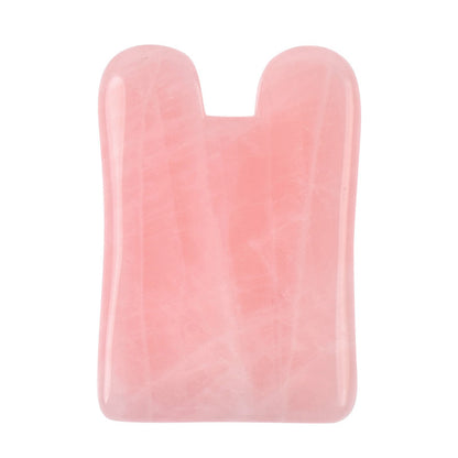 Natural Rose Quartz Gua Sha Facial Massage Tool