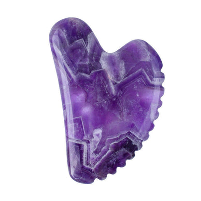 Amethyst Roller & Heart Shape Gua Sha Massager Tools Set