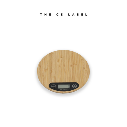 Bamboo Digital Kitchen Scale (5kg/1g) - Electronic Food Weighing Scale for Baking & Cooking