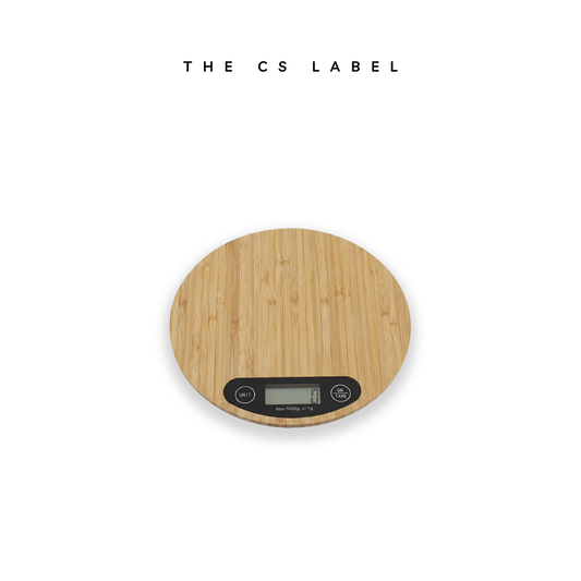 Bamboo Digital Kitchen Scale (5kg/1g) - Electronic Food Weighing Scale for Baking & Cooking