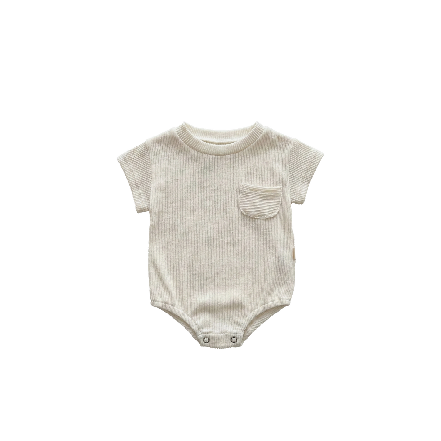 Korean Style Ribbed Cotton Baby Bodysuit & Summer Lounge Set - Unisex Neutral Infant Wear