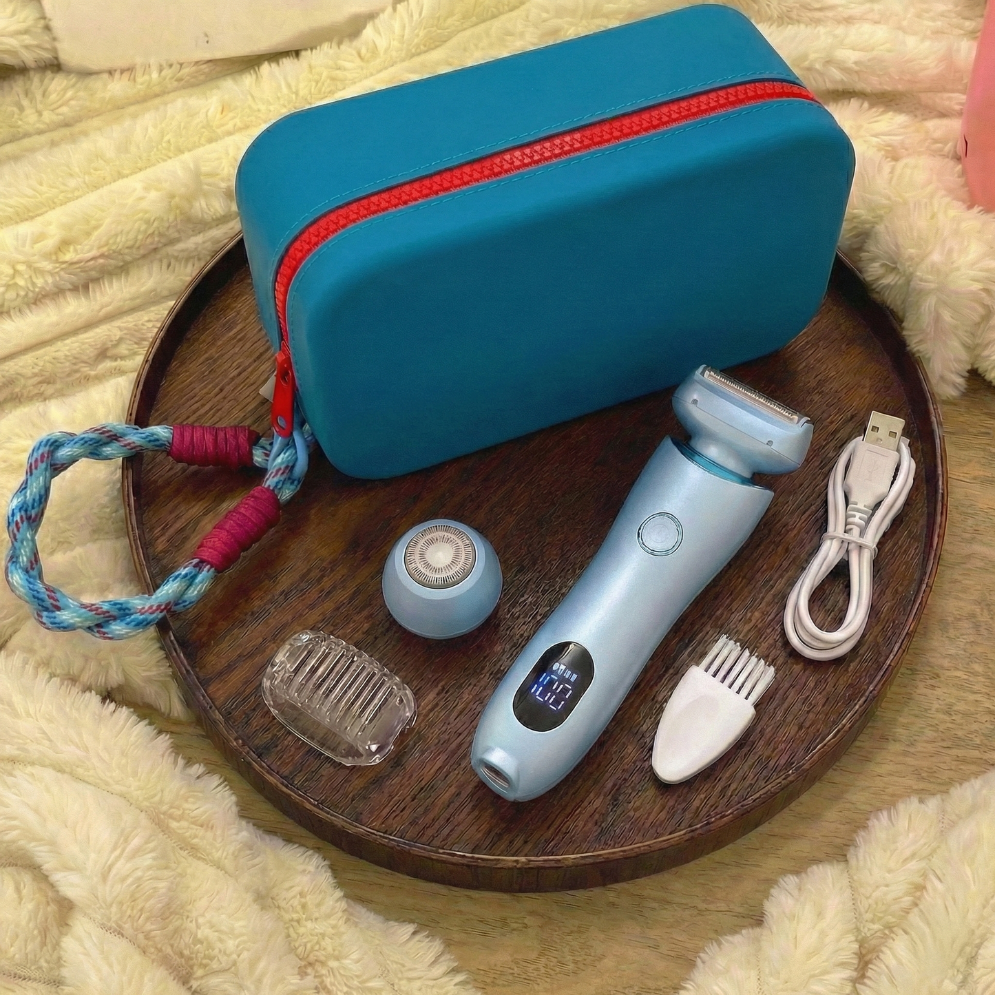 2-in-1 Women's Cordless Electric Epilator & Shaver | Painless Hair Removal Trimmer (Wet & Dry)