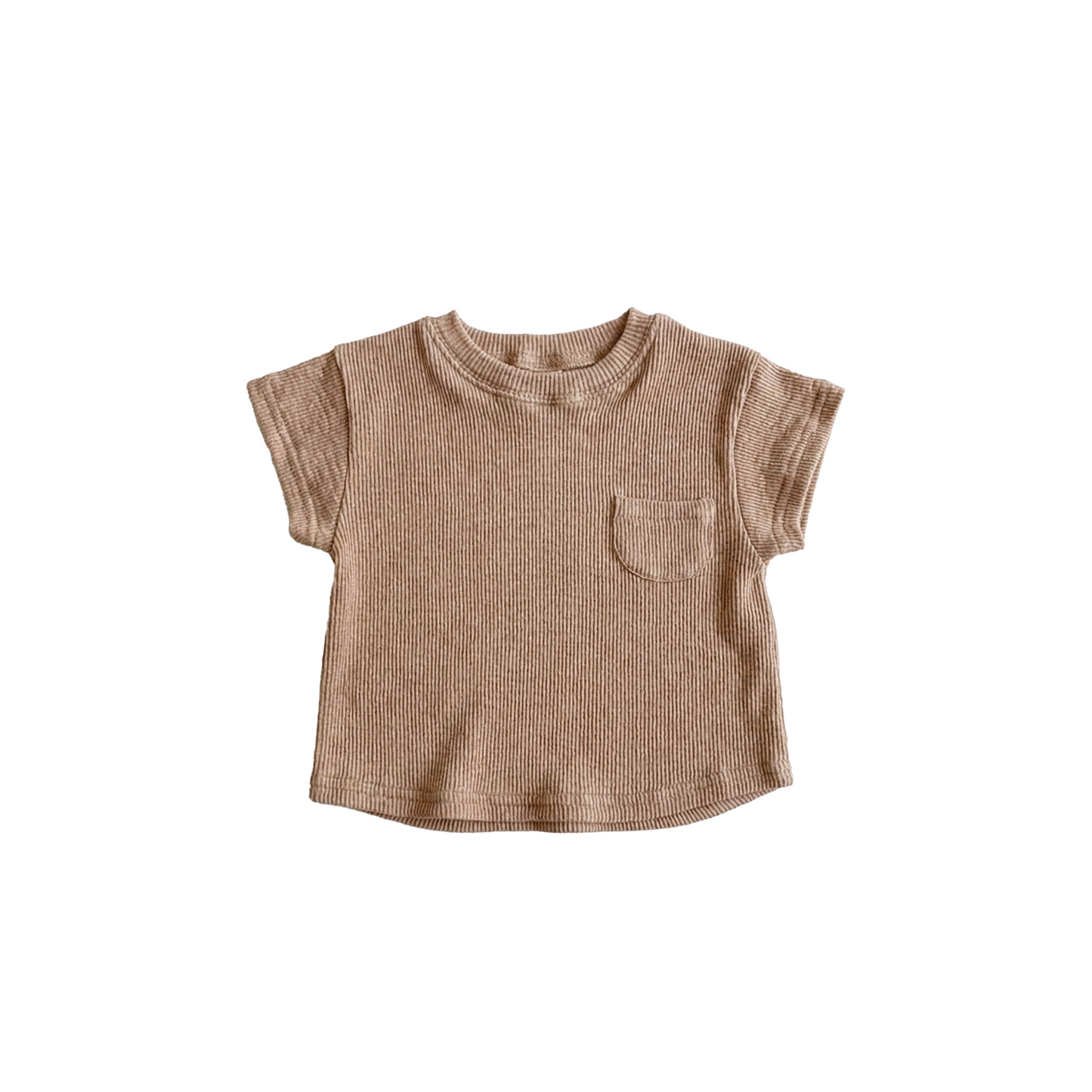 Korean Style Ribbed Cotton Baby Bodysuit & Summer Lounge Set - Unisex Neutral Infant Wear