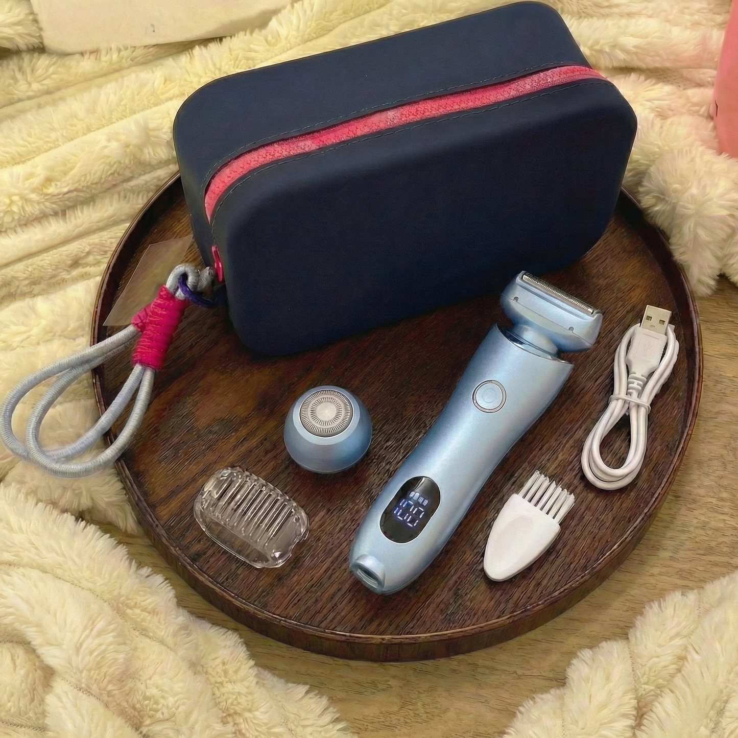 2-in-1 Women's Cordless Electric Epilator & Shaver | Painless Hair Removal Trimmer (Wet & Dry)