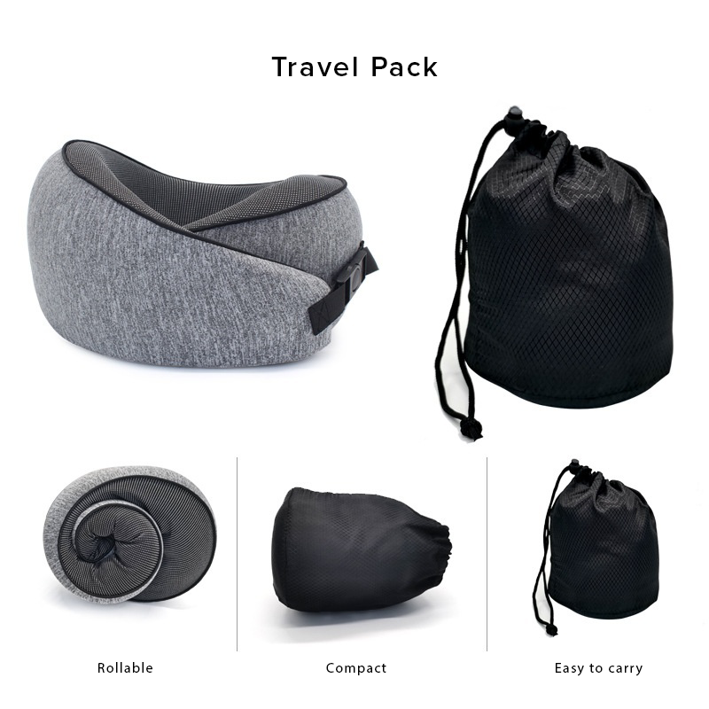 Ergonomic Memory Foam Breathable Travel Neck Pillow