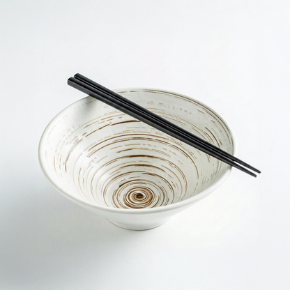 Japanese Style Ceramic Ramen Bowl Set with Chopsticks & Spoon