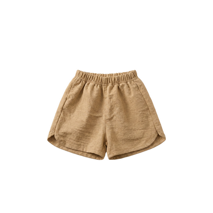 100% Cotton Kids Korean Style Shorts - Unisex Class A Breathable Summer Bottoms