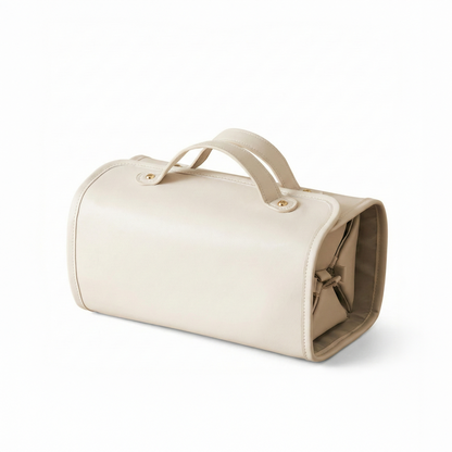 Roll-Up Cosmetic Storage Bag with 4 Detachable Compartments - Portable & Waterproof Travel Pouch