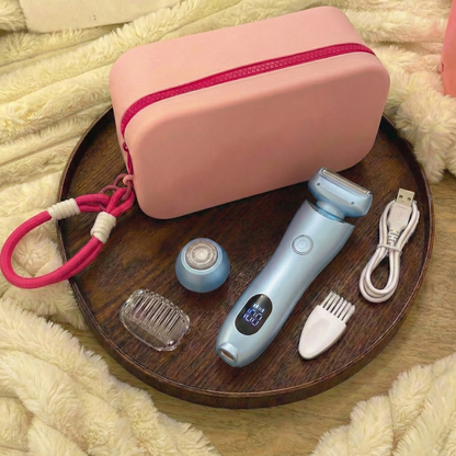 2-in-1 Women's Cordless Electric Epilator & Shaver | Painless Hair Removal Trimmer (Wet & Dry)
