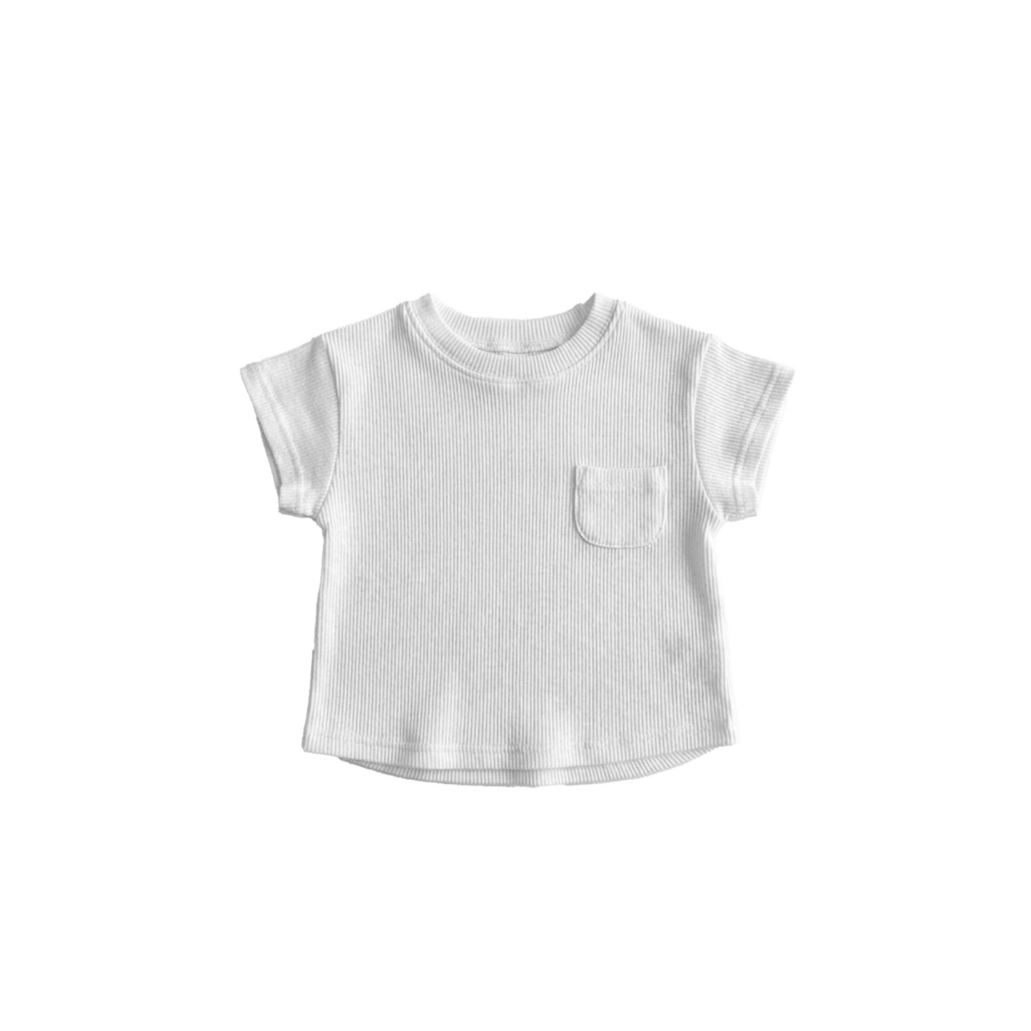 Korean Style Ribbed Cotton Baby Bodysuit & Summer Lounge Set - Unisex Neutral Infant Wear