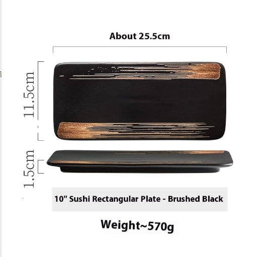 Japanese Porcelain Rectangular Sushi Plate