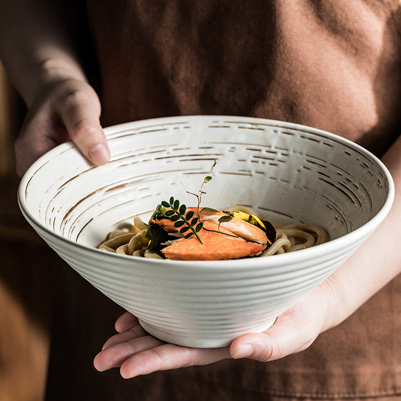 Japanese Style Ceramic Ramen Bowl Set with Chopsticks & Spoon
