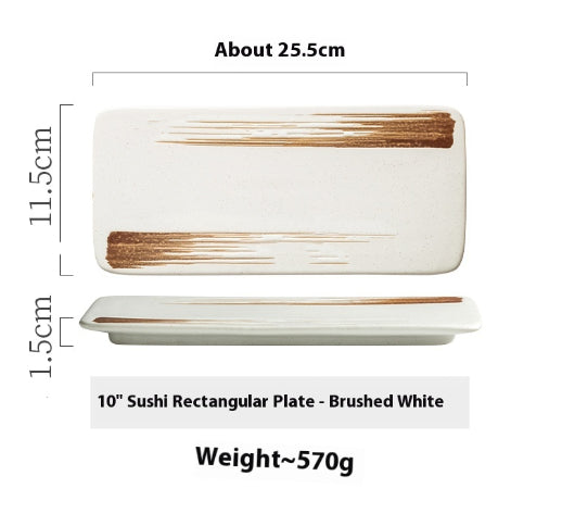 Japanese Porcelain Rectangular Sushi Plate