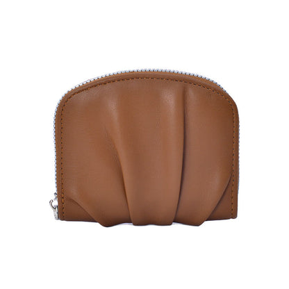 Women’s Pleated PU Leather Coin Purse