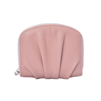 Women’s Pleated PU Leather Coin Purse