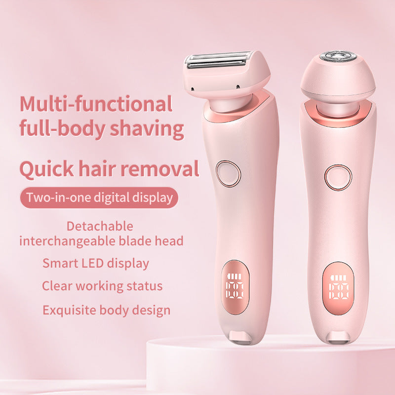 2-in-1 Women's Cordless Electric Epilator & Shaver | Painless Hair Removal Trimmer (Wet & Dry)
