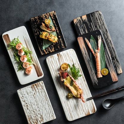 Japanese Porcelain Rectangular Sushi Plate