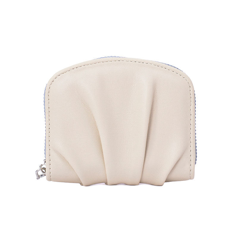 Women’s Pleated PU Leather Coin Purse
