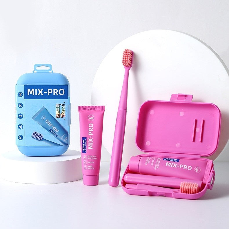 Portable Travel Toothbrush Toothpaste Set