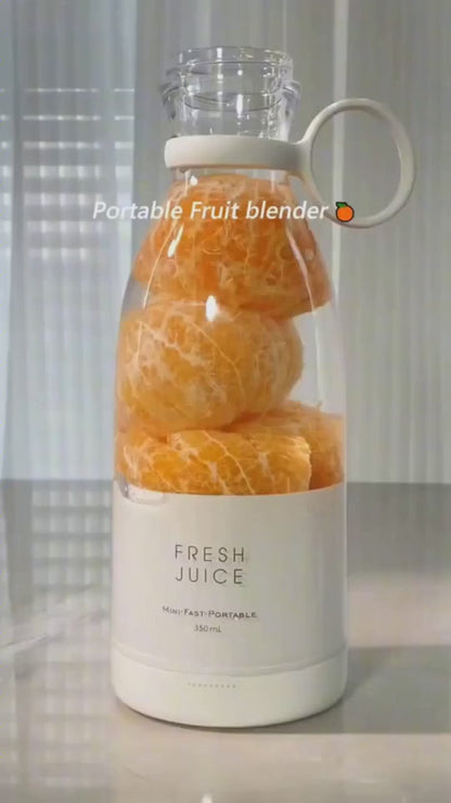 Fresh Juice Portable Blender 350ml - USB Rechargeable Mini Personal Smoothie Maker & Fruit Mixer Cup
